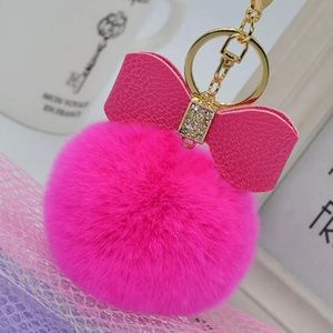 NEW Pom Pom Handbag Charm/Keychain